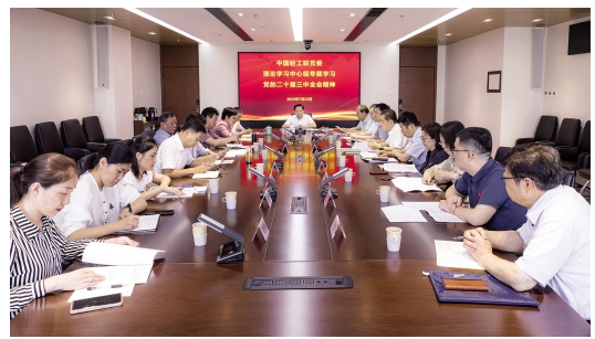 中国轻工联党委中心组专题学习党的二十届三中全会精神